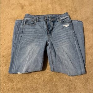 AE Distressed Mom Jeans